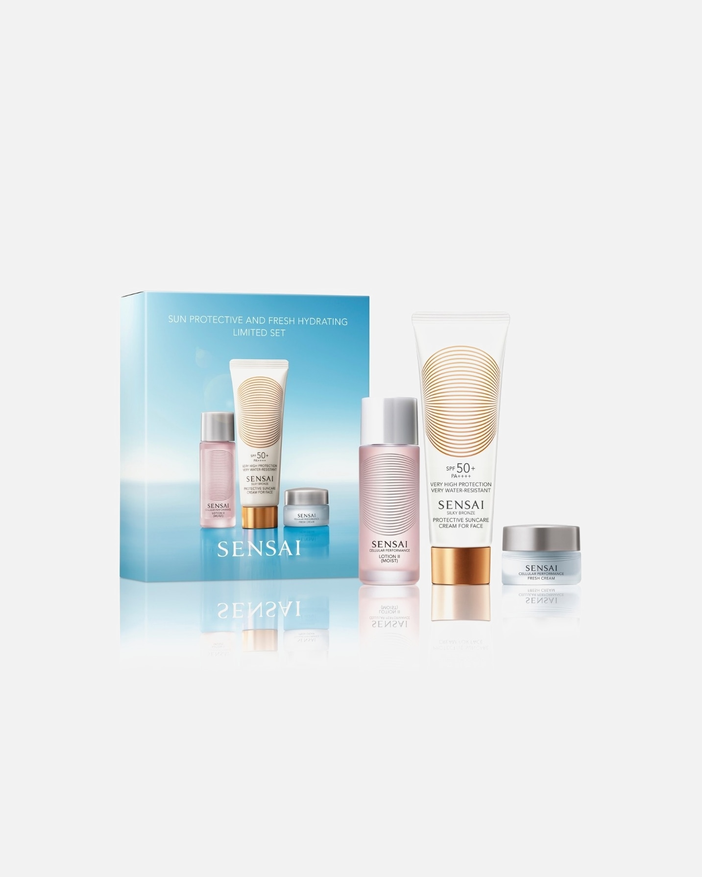 Veido priežiūros rinkinys UnisexSENSAISilky BronzeSUN PROTECTIVE AND FRESH HYDRATING LIMITED SET1 vnt.