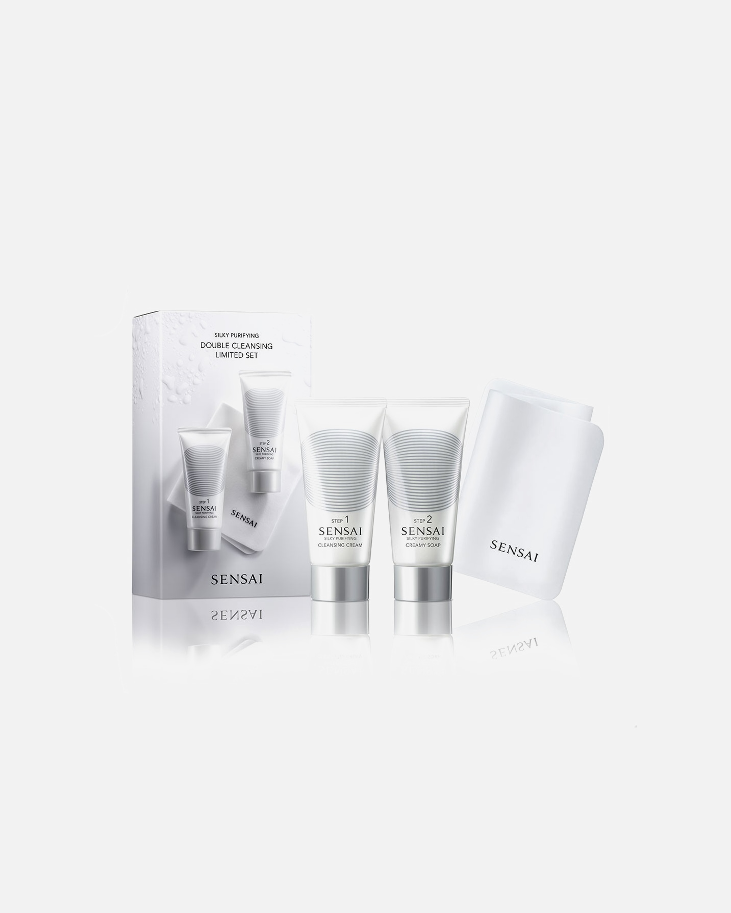Valomasis veido kremas UnisexSENSAISilky Purifying Double Cleansing Limited Set1 vnt.