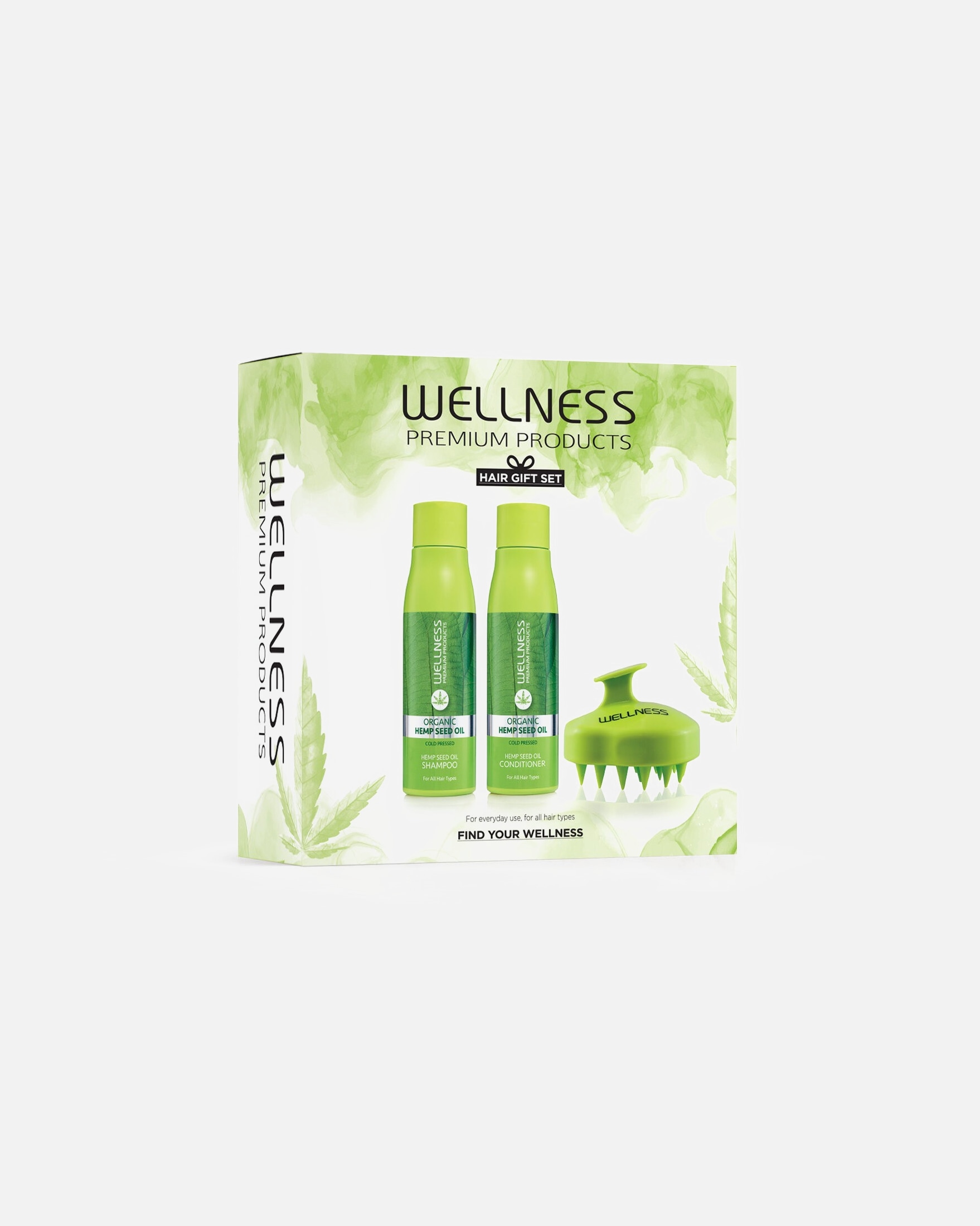 Plaukų priežiūros rinkinys UnisexWellnessIntensive Wellness Shampoo, Conditioner & Hair Scalp Massager Trio1 vnt.