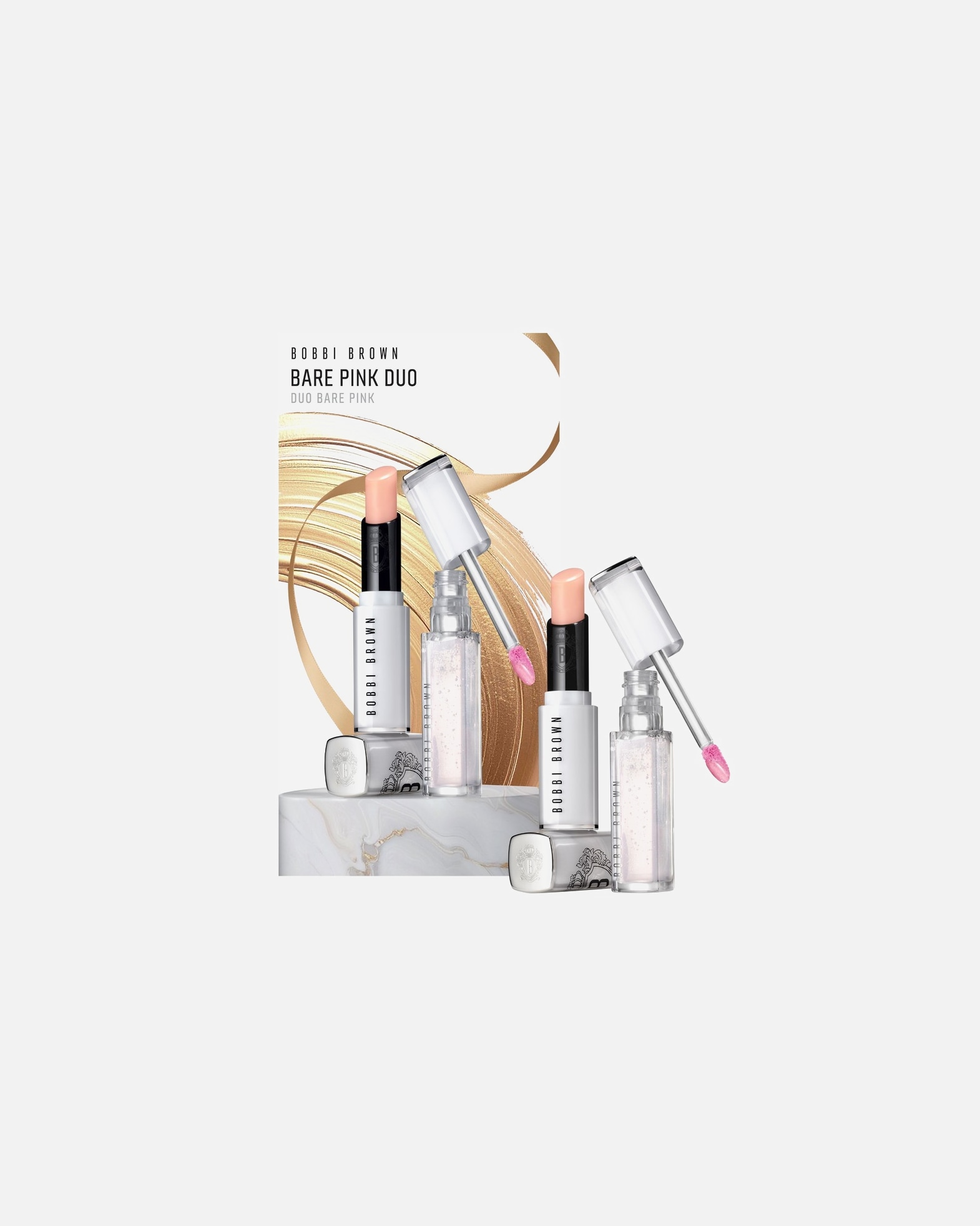 Lūpų makiažo rinkinys UnisexBobbi BrownHoliday / Bare Pink Duo Holiday CrackerBARE PINK