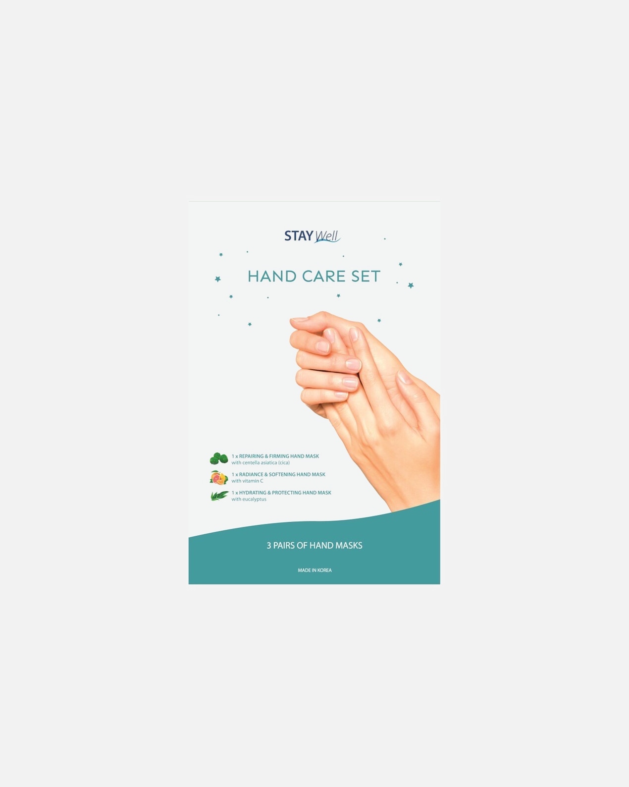 Rankų kaukė UnisexStay WellHand Care Set1 x 3 vnt