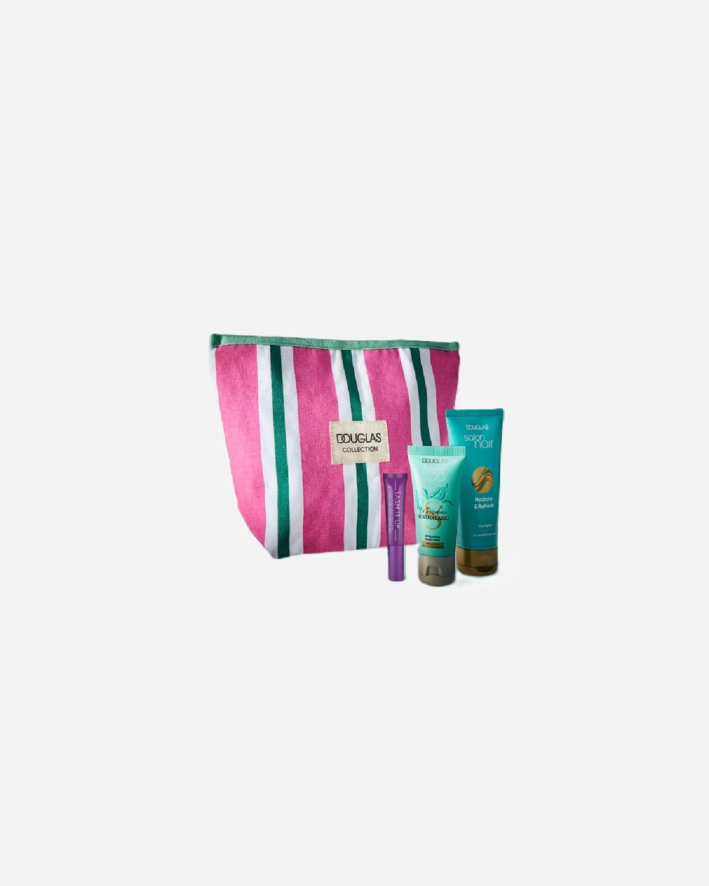 Perkant DOUGLAS COLLECTION produktų už 25 € ir daugiau - DOVANA DOUGLAS COLLECTION kosmetinė su 3 miniatiūromis.