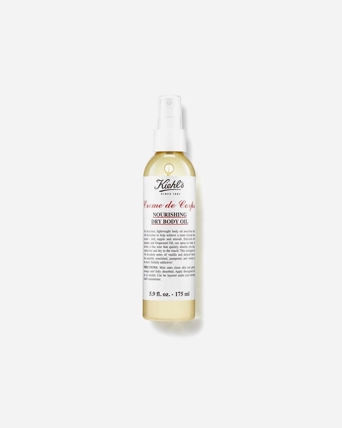 Kūno aliejus UnisexKiehl’sCreme De Corps Nourishing Dry Body Oil175 ml