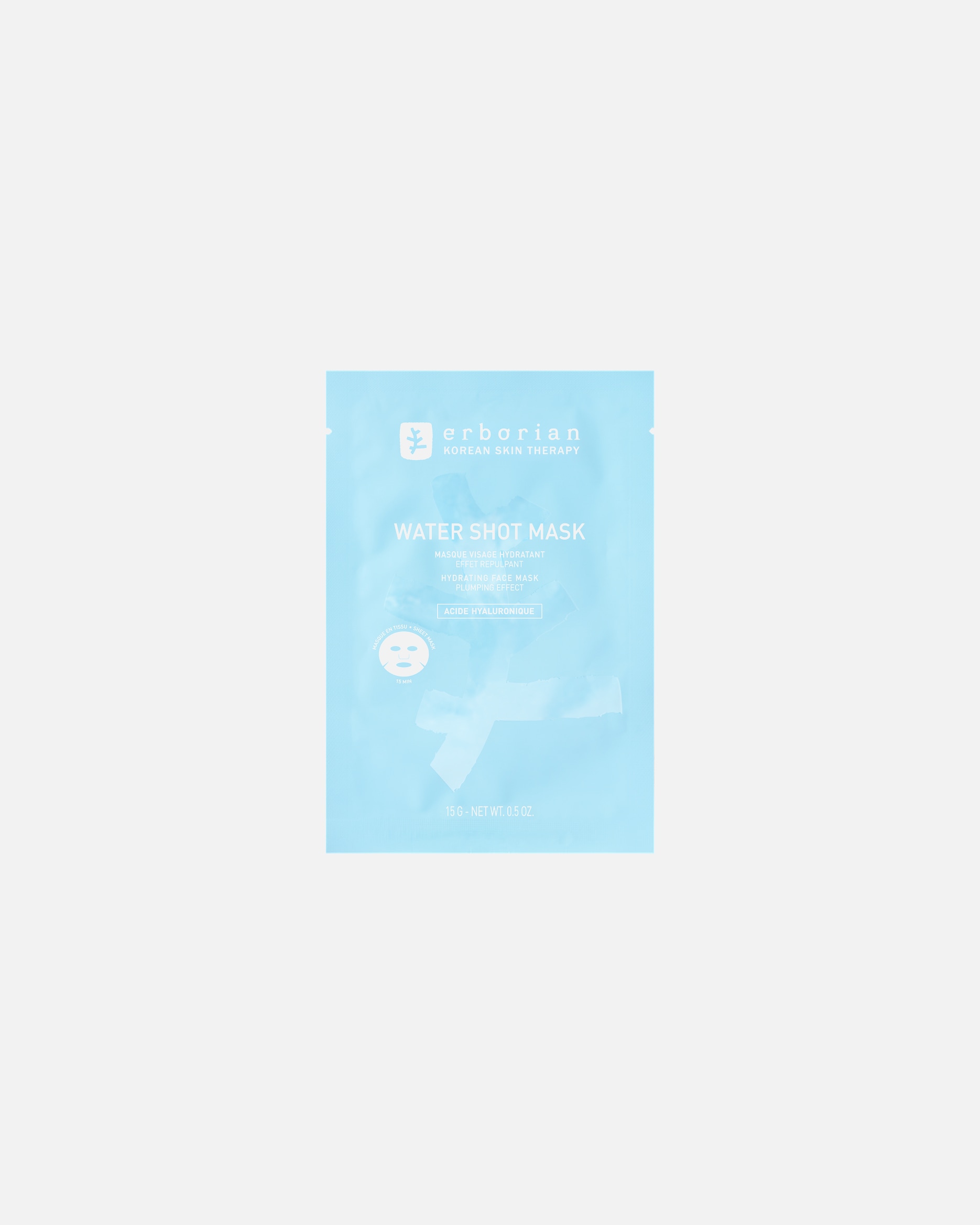 Lakštinė veido kaukė UnisexERBORIANWATER SHOT MASK,15 g