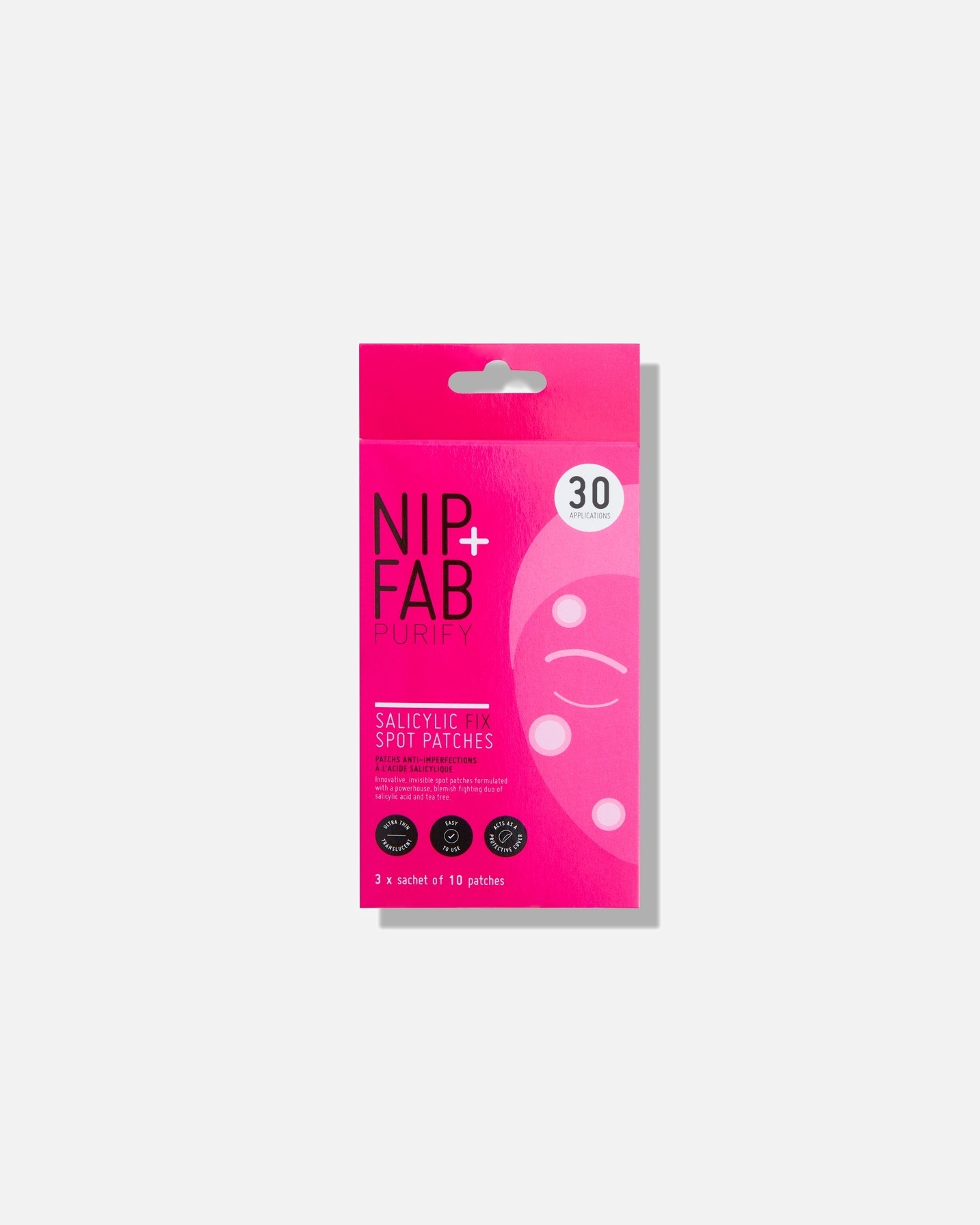 Valomųjų veido priemonių rinkinys UnisexNip + FabSalicylic Spot Patches30 vnt.