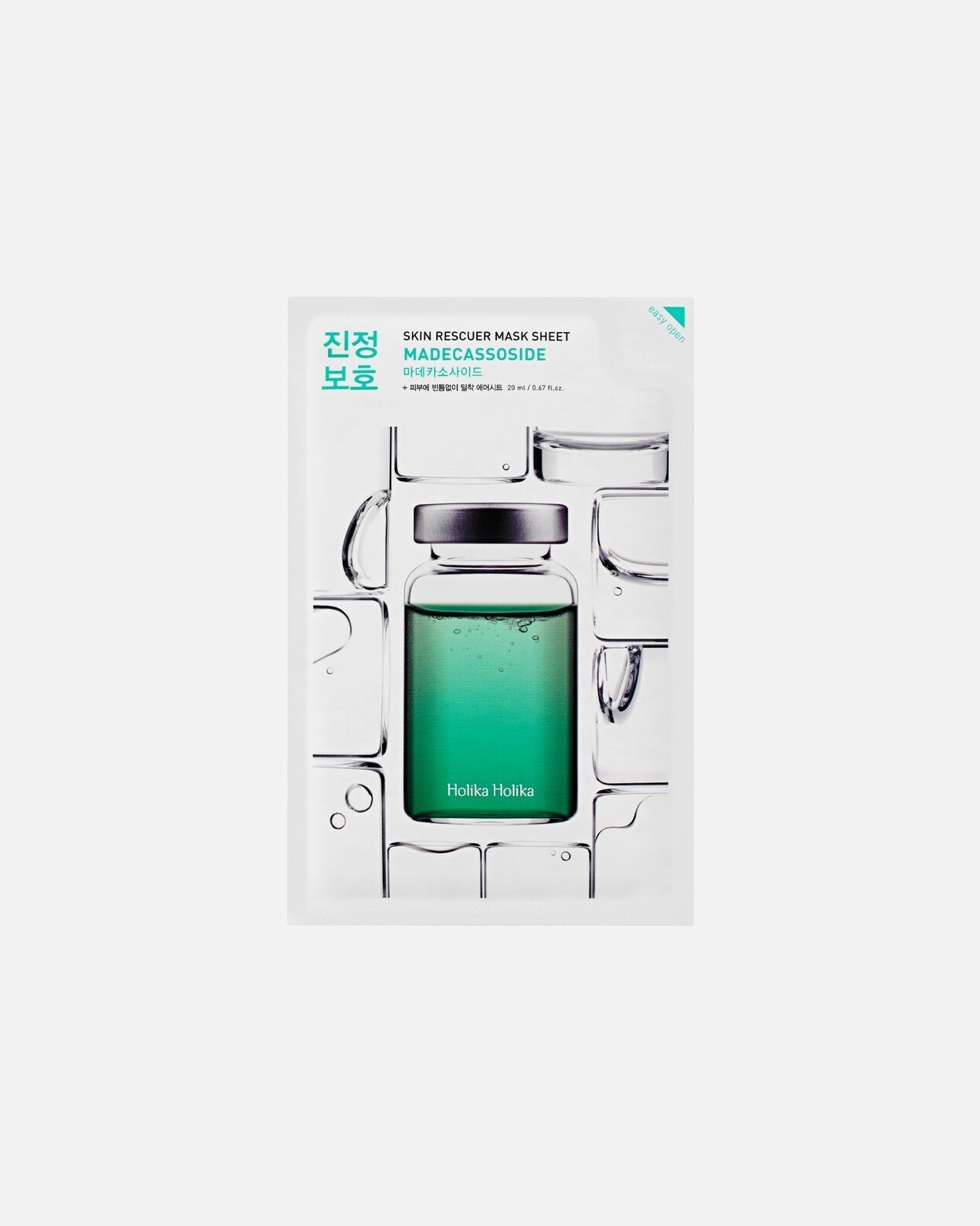 Lakštinė veido kaukė UnisexHolika HolikaSkin Rescuer Mask Sheet - Madecassoside1 vnt