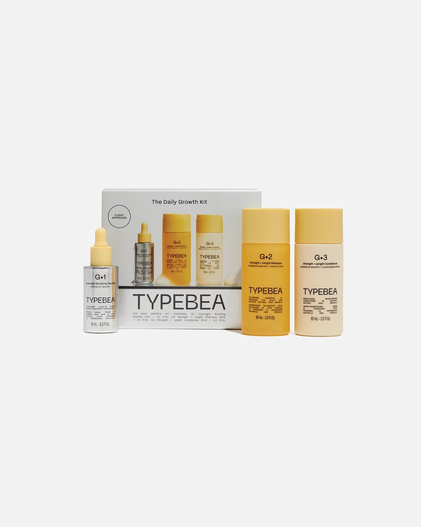 Plaukų priežiūros rinkinys UnisexTYPEBEAG•LineThe Daily Growth Kit, (G·1, G·2, G·3 Minis)1 vnt.