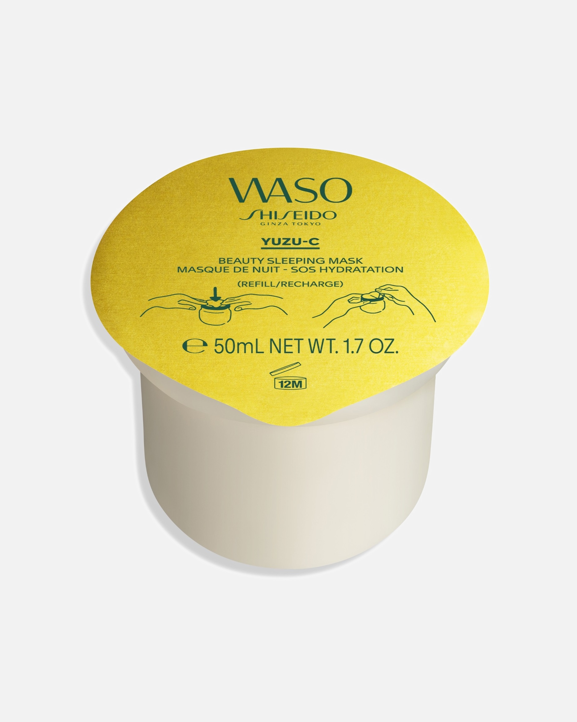 Drėkinamoji veido kaukė MoterimsShiseidoWASOYuzu-C Beauty Sleeping Mask50 ml - Refill