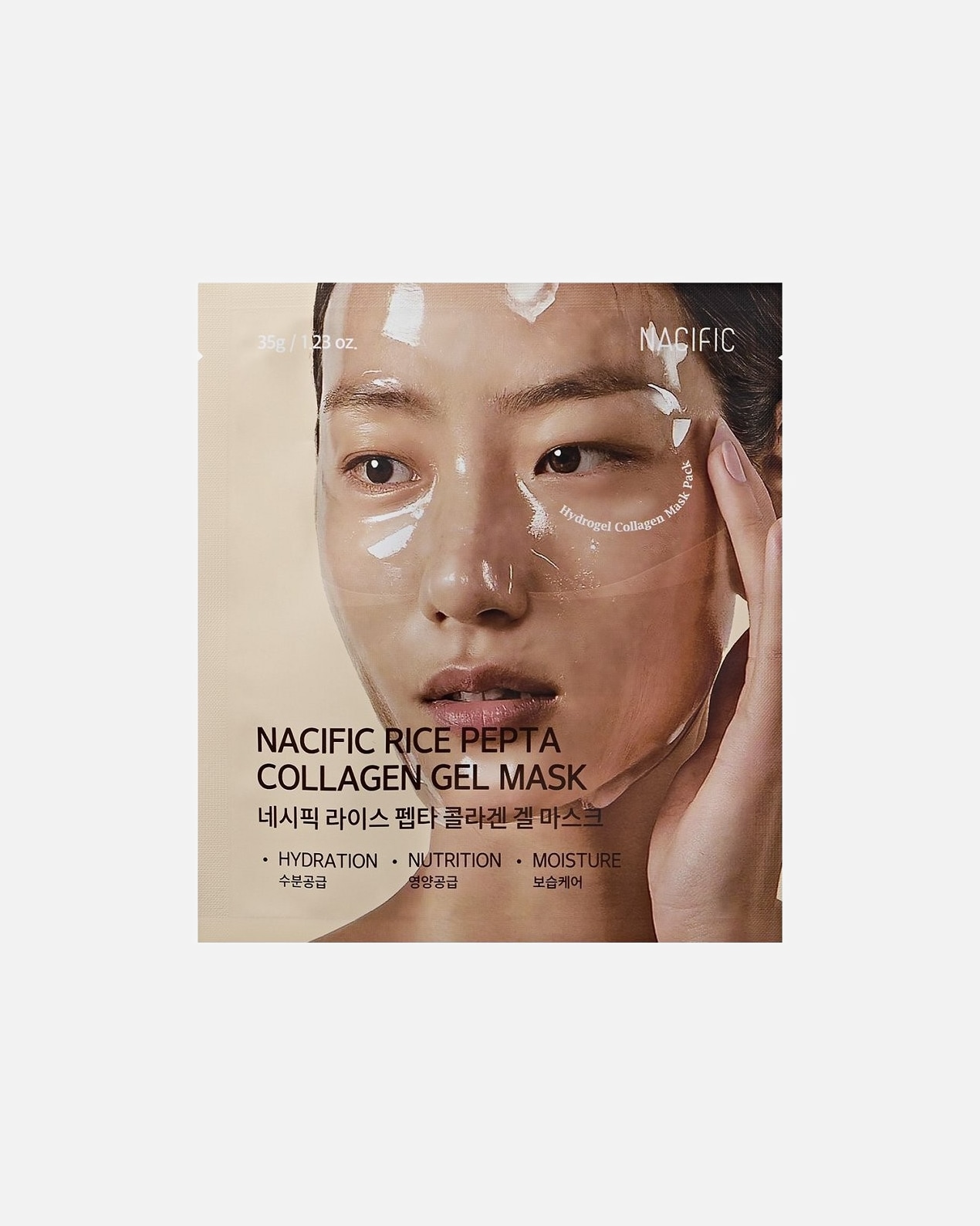 Perkant NACIFIC produktų už 39 € ir daugiau - DOVANA NACIFIC RICE PEPTA COLLAGEN GEL MASK drėkinamoji veido kaukė.