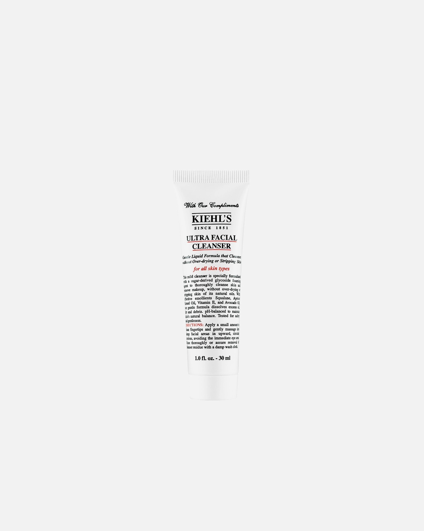 Perkant du KIEHL’S produktus - DOVANA KIEHL’S ULTRA FACIAL CLEANSER veido valomoji želė (30 ml).