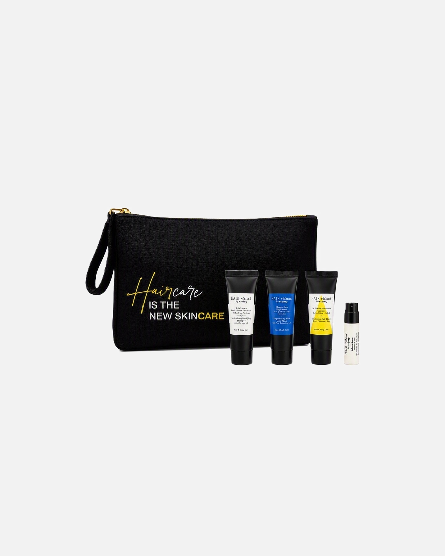 Perkant 2 ar daugiau HAIR RITUEL BY SISLEY produktų - DOVANA HAIR RITUEL BY SISLEY kosmetinė su kelioninės talpos produktais.