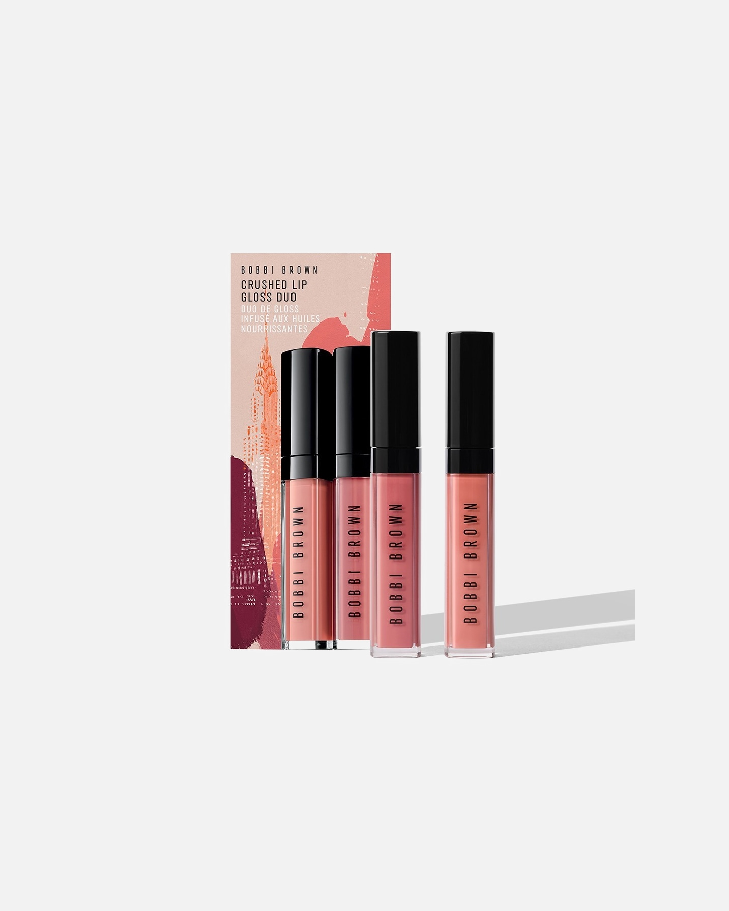 Lūpų makiažo rinkinys UnisexBobbi BrownCrushed Lip Gloss Duo1 vnt.