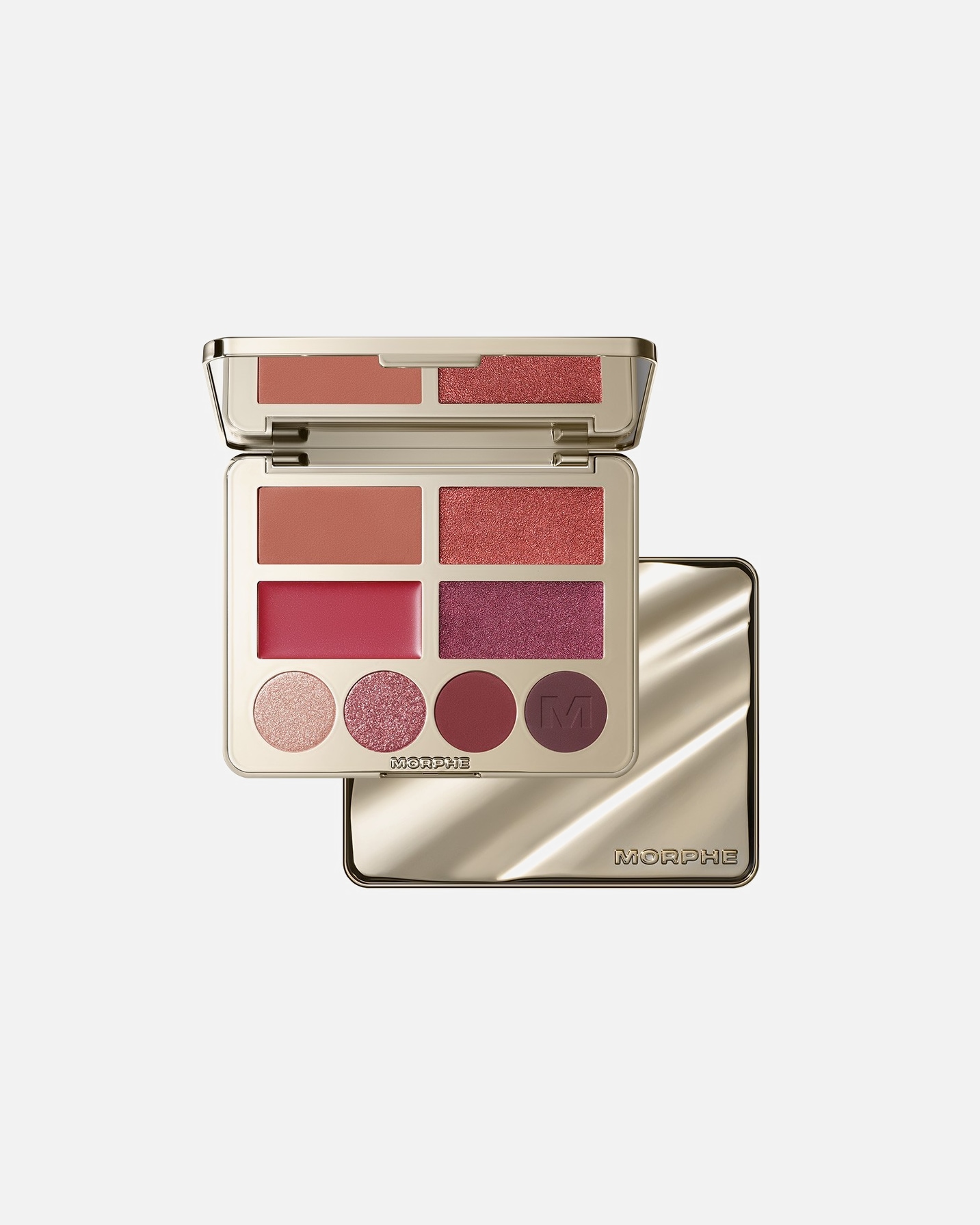 Akių makiažo rinkinys UnisexMorpheHoliday CollectionGLASS HALF FULL FACE & EYE PALETTE17 g