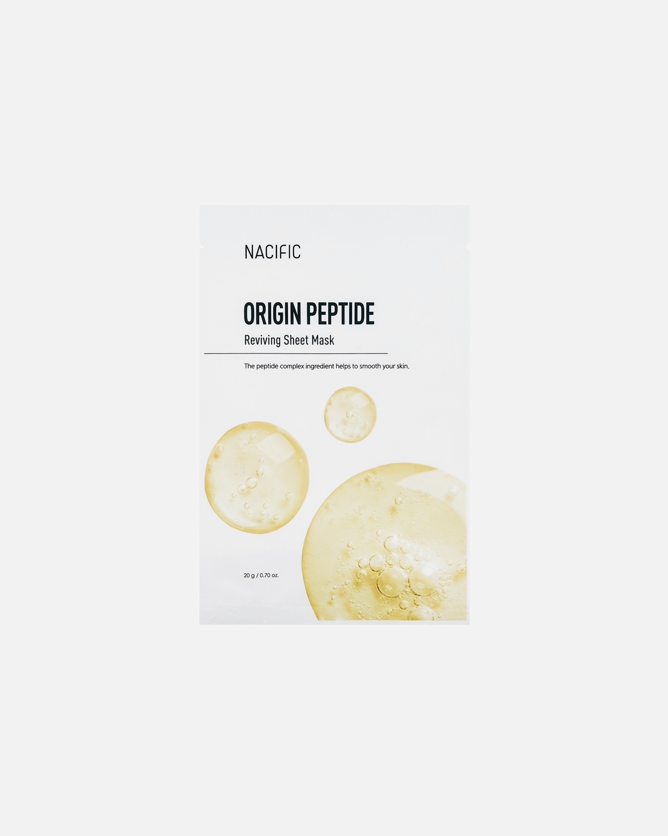 Lakštinė veido kaukė UnisexNacificOrigin Peptide Reviving Sheet Mask1 vnt.
