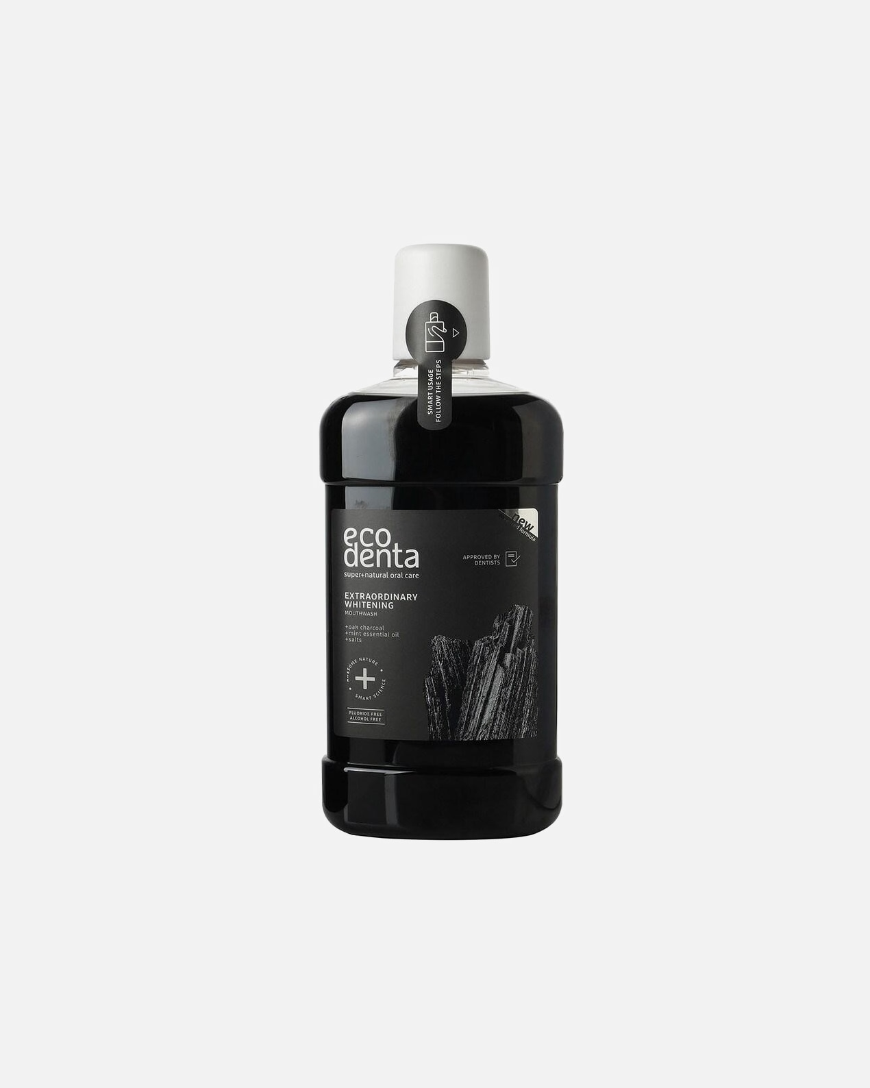 Burnos skalavimo skystis UnisexecodentaMouthwash With Black Charcoal500 ml