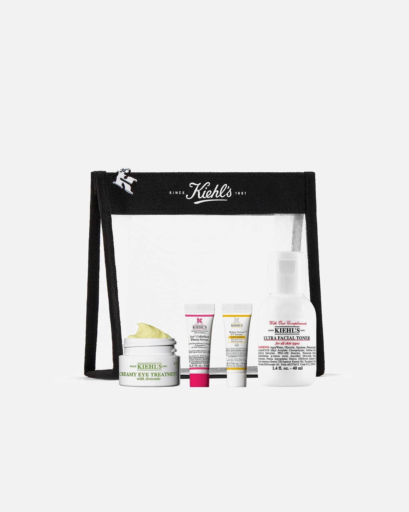 TIK INTERNETE! Perkant KIEHL’S produktų už 85 € ir daugiau - DOVANA KIEHL’S kosmetinė su kelioninės talpos produktais.