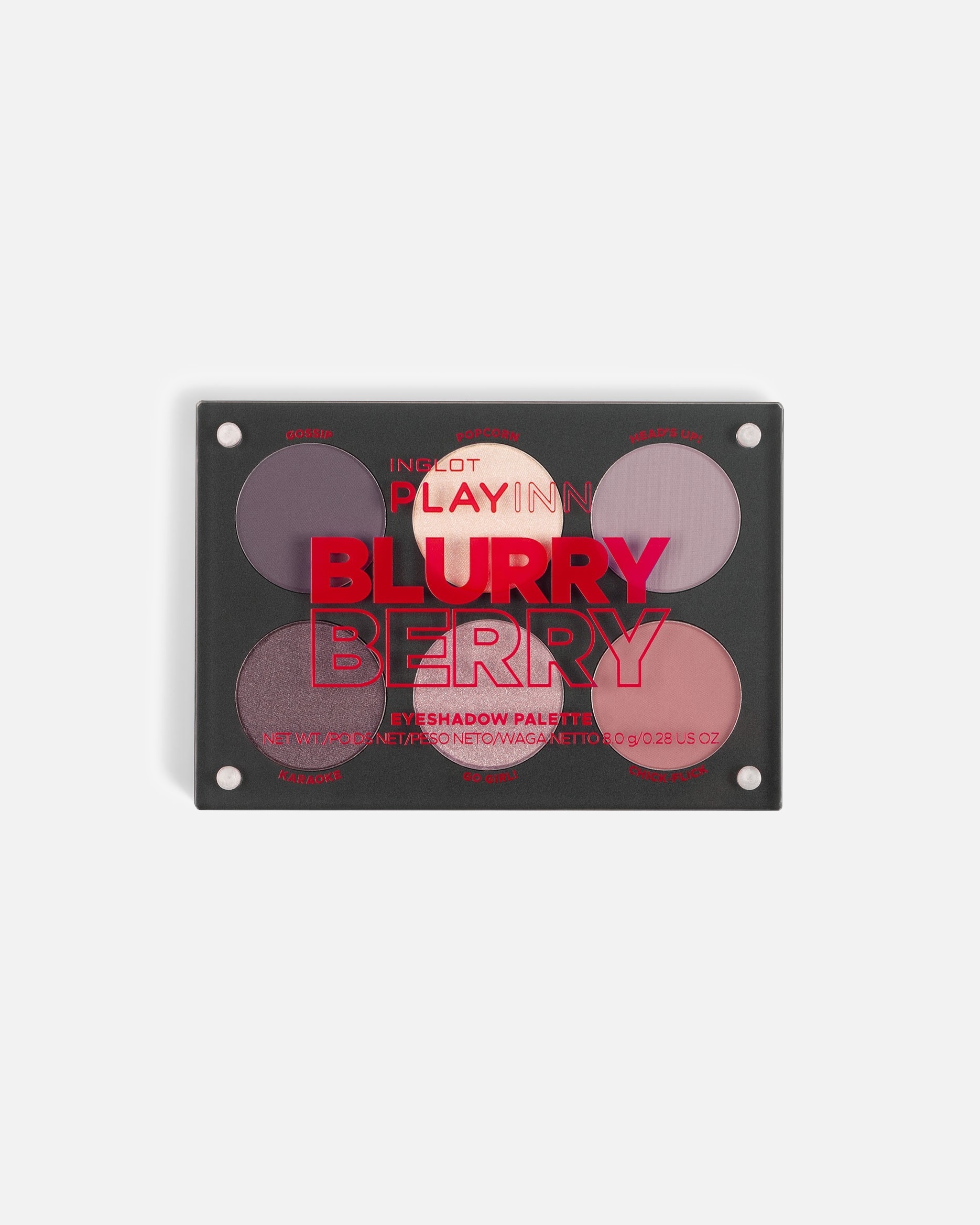 Akių šešėliai, Paletė UnisexInglotBlurry Berry Eye Shadow Palette8 g