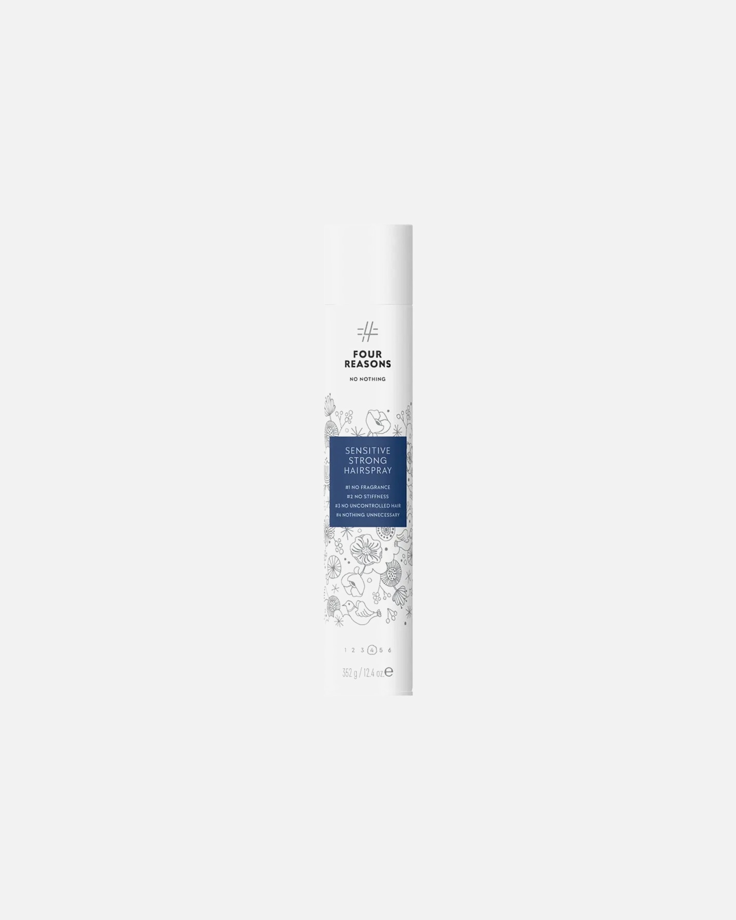 Plaukų lakas MoterimsFour ReasonsNo NothingSensitive Strong Hairspray500 ml