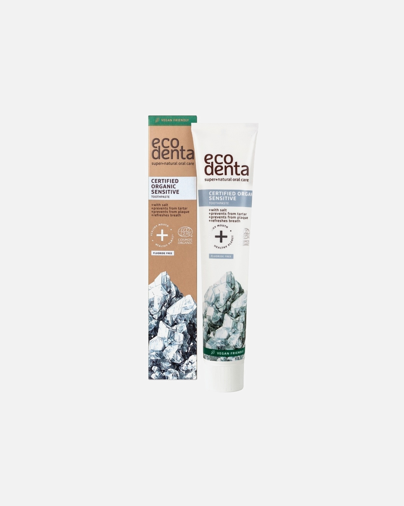Kūno prausimosi želė UnisexecodentaCertified Organic Sensitive Toothpaste With Salt75 ml