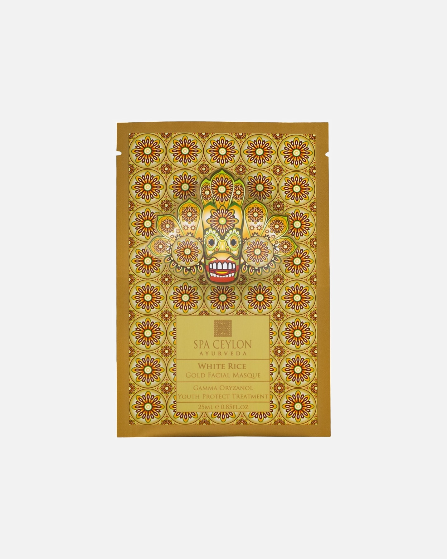 Lakštinė veido kaukė UnisexSPA CEYLON AYURVEDA WELLNESSDefault Brand LineWhite Rice - Gold Facial Masque1 vnt.